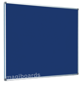 Magiboards Slim Frame Blue Felt Noticeboard Aluminium Frame 1500x1200mm - NF1AB6BLU DD